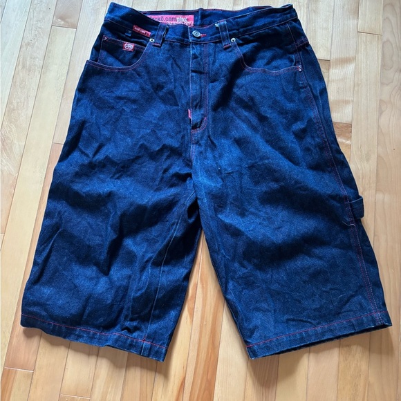 y2k Streetwear Ecko complex Baggy Denim Carpenter Shorts - Picture 2 of 4